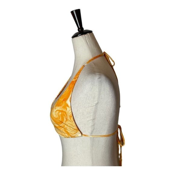 Naked Wardrobe Orange Dreamsicle Two Piece Brazilian String Bikini Set Size L - Picture 3 of 12